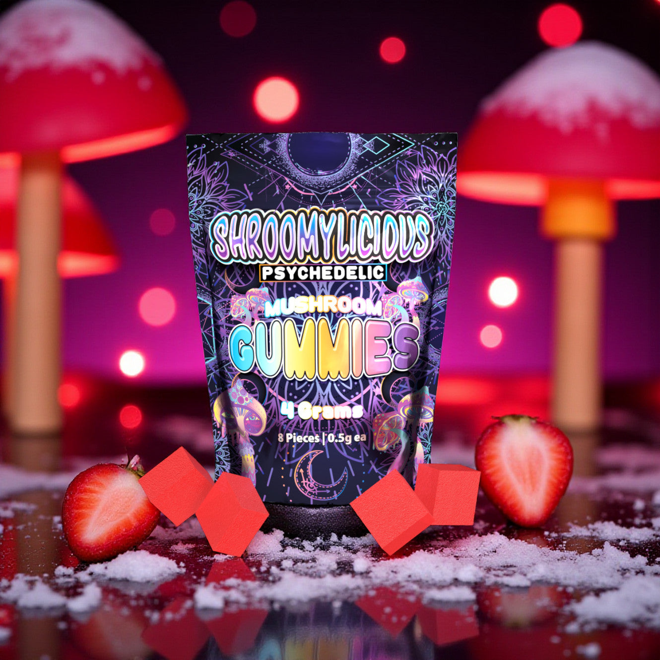 Strawberry Gummies 4g (0.5g Per Serving)