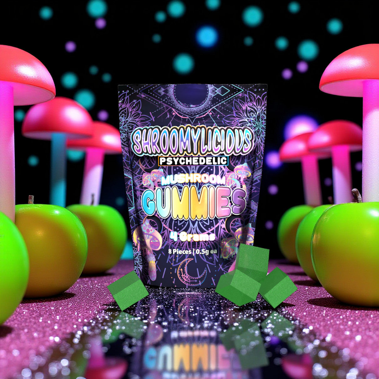 Apple Gummies 4g (0.5g Per Serving)
